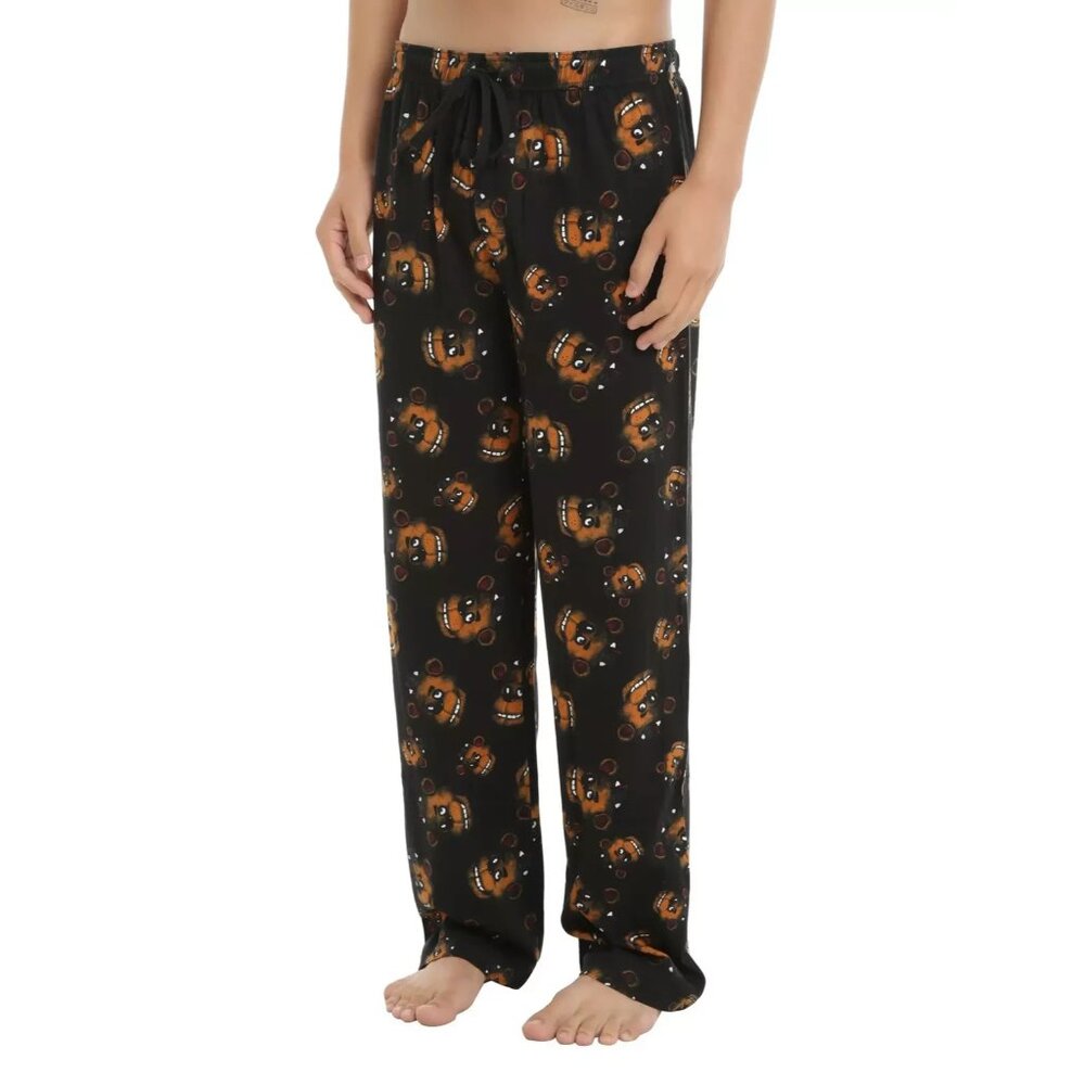 Five Nights At Freddy's Freddy Heads Print Sleep Pajama Pants LARGE 36-38 NEW